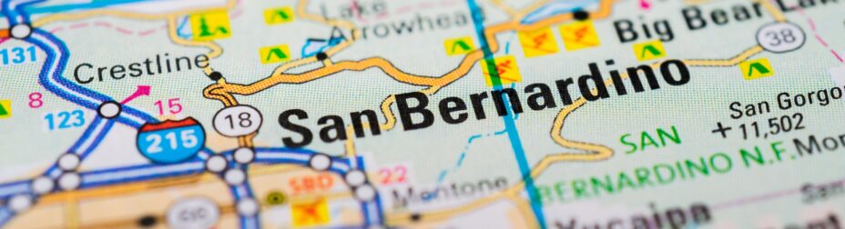San Bernandino on the map USA